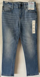Cat & Jack NEW Kids Jeans Size 7 Tapered Adjustable Waist Stretch $20 - Picture 1 of 3