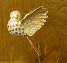 Victorian Treasures #VT482 BIRD ORNAMENT, Gold/Beige, NEW from Retail Shop 