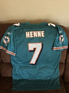 Camiseta deportiva REEBOK de los Miami Dolphins Chad Henne de la NFL nueva con etiquetas talla grande para hombre - Imagen 1 de 11