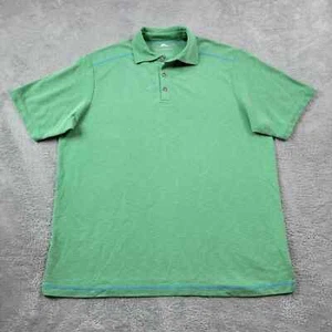 Tommy Bahama Poloshirt Herren Medium Grün Kurzarm Tencel Lyocell Mischung - Bild 1 von 9