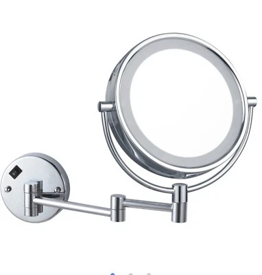 RH Lighted Makeup Mirror, LED, Wall Mounted, 5x Magnification, Chrome! - Image 1 of 3