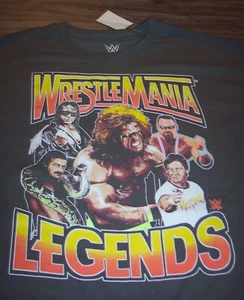 WWE WWF WRESTLEMANIA LEGENDS WRESTLING T-Shirt MENS MENS 2XL XXL NEW w/ TAG - Picture 1 of 4