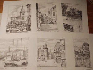 6x Kunst Grafiken Dingerth Handsigniert numeriert Limitierte Königsberg - Bild 1 von 3