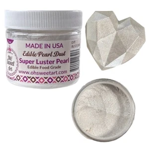 SUPER LUSTER PEARL ( 1 oz )   100% EDIBLE, food grade, Oh Sweet Art - Picture 1 of 2