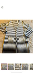 Chaqueta cárdigan a rayas Zenergy Radley azul combo talla única  - Imagen 1 de 7