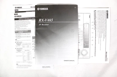 Yamaha RX-V465 Receptor Manual del Propietario Instrucciones Guía de Configuración Foto 1 de 3