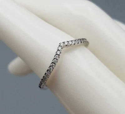 Anillo Pandora Retirado Brillante Deseo Hueso Transparente Circonita cúbica Plata Esterlina 925 Talla 6.75 Foto 1 de 4