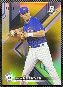 2019 Bowman Platinum Blue #TOP-27 Nico Hoerner GOLD /50 Chicago Cubs - Picture 1 of 2