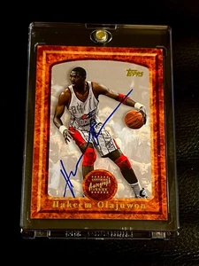 1997-98 Topps Hakeem Olajuwon Autograph SP Auto Rockets 🚀 - Picture 1 of 2