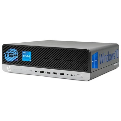 HP ProDesk 800 G3 SFF i5 16GB 240GB 1TB 2GB GPU GT710 Win10 Mini Refurbished - Image 1 of 4