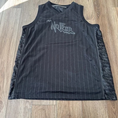 Camiseta deportiva de baloncesto vintage Y2K No Fear a rayas XL  Foto 1 de 4