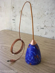Pendant Light G33PK Picasso Blue Copper 3" Dome Alfa Lighting - Picture 1 of 1