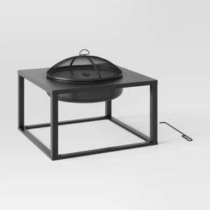 Raised Table Wood Burning Outdoor Fireplace with Spark Screen - Bond - Picture 1 of 3