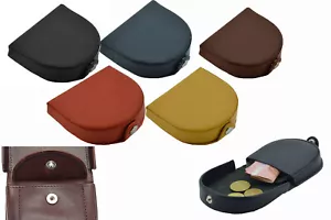 Portamonete a tacco in eco pelle uomo donna banconote portafoglio con bottone - Foto 1 di 6