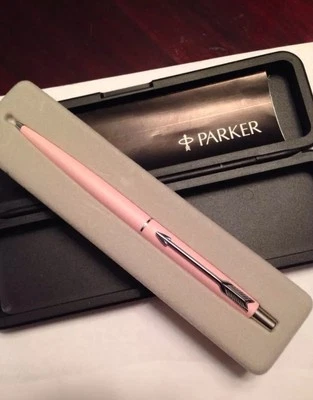 NUEVO DE COLECCIÓN Regalo Damas Parker Rosa Plata Bolígrafo 1987 Stock Muerto EE. UU. RARO Foto 1 de 4