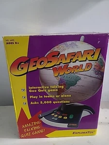 Vintage 1997 GeoSafari World ExploraToy Trivia Electronic Learning Globe # 6490 - Picture 1 of 4