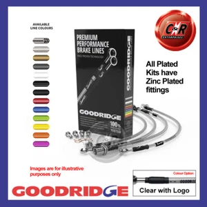 Fits Porsche Boxster & S 986 96-04 Plated CLG Goodridge Brake Hoses SPR0900-4P - Picture 1 of 5
