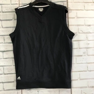 Chaleco Adidas 00s Cuello en V Negro Mezcla Algodón Talla Grande - Imagen 1 de 4