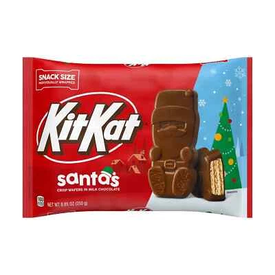 KITKAT Kit Kat SANTAS Crisp Wafers in Milk Chocolate Snack Size Limited Edition BB 9/25