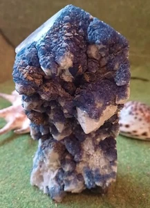 Blue Fluorite Natural Rough Freeform Carved Gemstone Cluster/Tower 593g (A3) - Picture 1 of 3
