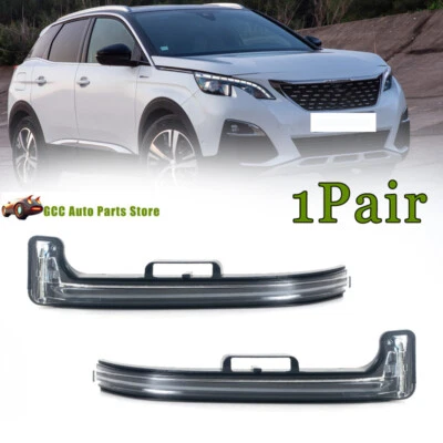 2X Luz indicadora de giro del espejo retrovisor para Peugeot 3008/5008/C5AIRCROSS Foto 1 de 4
