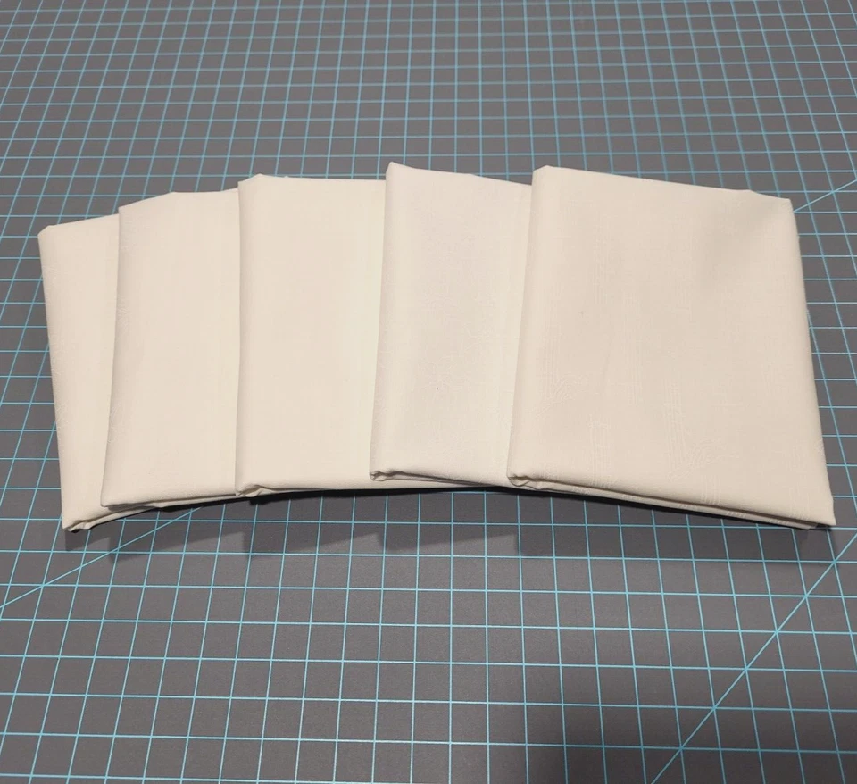 Lot of 5 FQ's P&B Ramblings Holiday Christmas White on White Print Blender - Image 1 of 4