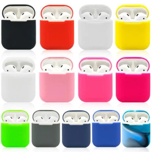 For Apple AirPods Earphones Silicone Shock Proof Protective Cover Case Slim Sk ♢ - Picture 1 of 35