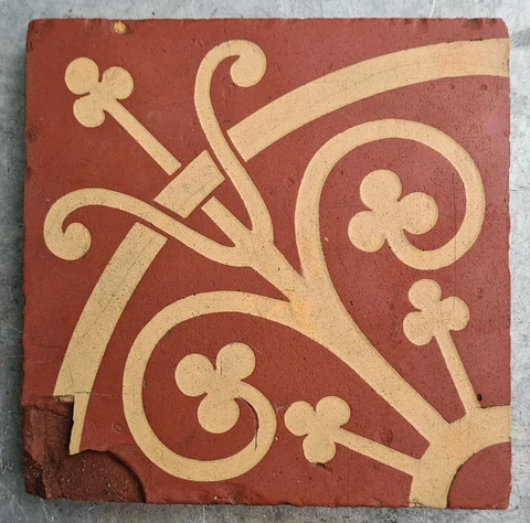 Victorian Arts & Crafts Reclaimed 6"x6" Red Encaustic Tiles By Maw & Co Cover