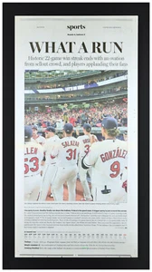 Cleveland Indians 22 Historic Game Win Streak Zeitungsdruck gerahmt! 9/15/2017 - Bild 1 von 1