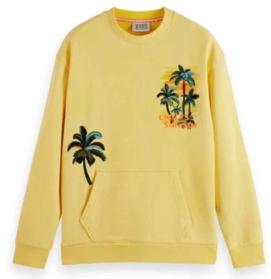 Scotch & Soda Forever Summer Palm Artwork Sudadera 173397 En Amarillo Talla XL Foto 1 de 3