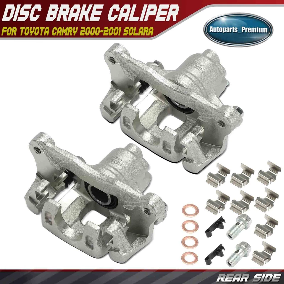 Par de pinzas de freno traseras con soporte para Toyota Camry 2000-2001 Solara 2000-2003 Foto 1 de 4