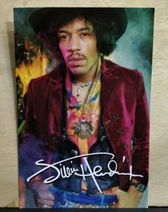 JIMI HENDRIX - THE BEST OF -cartolina pubblicitaria -nuova-ORIGINALE D'EPOCA - Foto 1 di 4