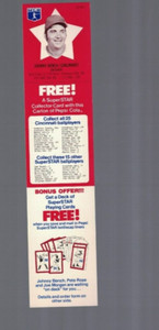 Johnny Bench Cincinnati Reds 1978 MLB Pepsi Baseball Superstar Card W/Tab