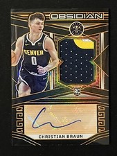 2022-23 obsidian Christian Braun Rookie Jersey Autographs Orange Etch 26/35