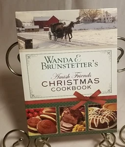 Wanda E. Brunstetter's Amish Friends Christmas Cookbook - Spiral Bound -Like New - Foto 1 di 4