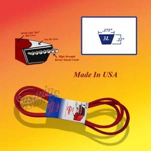 Heavy Duty Aramid V-Belt 3L340 (3/8x34) For Many Brands of Lawn/Garden Equipment - Picture 1 of 3