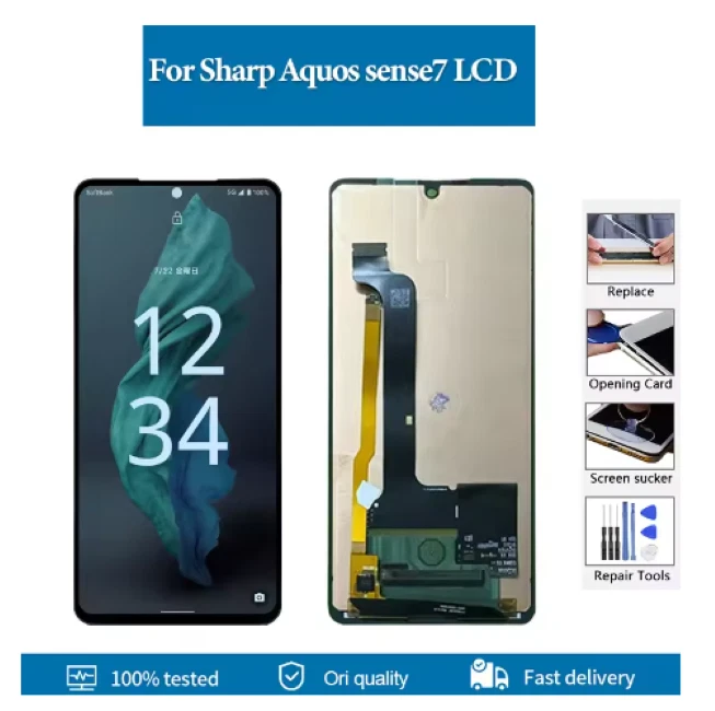For Sharp Aquos Sense7 OLED LCD Display Screen Touch Full Digitizer Assembly - Image 1 of 1