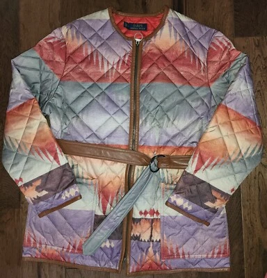 NWOT Polo Ralph Lauren Women's SouthWest Sunset Aztec Quilted Jacket - Image 1 of 3