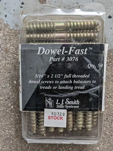 L.J. Smith Stair Dowel-Fast #3076 Baluster Dowel Screws Stair Systems LJ-3076 - Picture 1 of 4