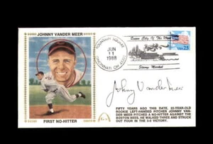 Johnny Vander Meer Autographed 1988 First Day Cover Cache FDC Signed - Picture 1 of 2