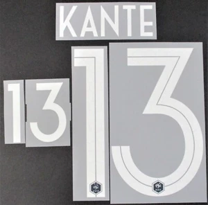 FRANCE 2018 2019 OFFICIAL KANTE ' 13 HOME PLAYER SIZE NAMESET 2 STAR - Picture 1 of 1