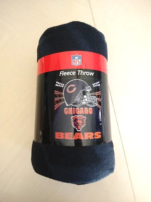 NUEVO Chicago Bears NFL Fleece Throw Stadium Manta 50" x 60" Noroeste Foto 1 de 4