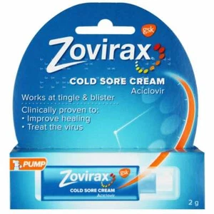 Zovirax Cold Sore Cream Pump 2g - Improve Healing & Treat Virus Rapid Healing - Picture 1 of 4