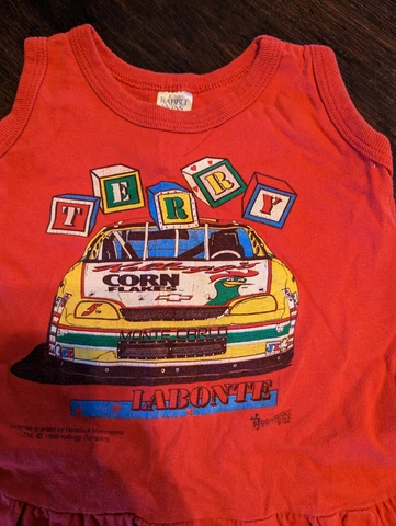 Terry Labonte - VINTAGE - Little Girls Rabbit Skin Shirt - Size 4 Cover