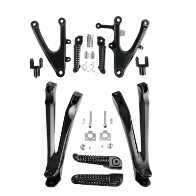 Conjunto de suporte para os pés dianteiro e traseiro compatível com Yamaha YZF R1 YZFR1 04-06 05 - Imagem 1 de 4
