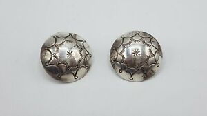 925 Sterling Silver Large Button Earrings GD924