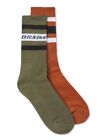 Dickies Genola Socks Gingerbread 2 Pack Calzini Unisex Skate Alti Spugna Stripe