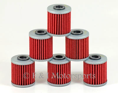 Filtros de aceite HiFlo para Suzuki RMZ250 RM-Z250 RMZ RM-Z 250 2004-2021 - Paquete de 6 Foto 1 de 4