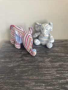 Little Jellycat Par de Juguetes Suaves Elefante Rayas Maypole Sonajero/Carillón Interior - Imagen 1 de 5