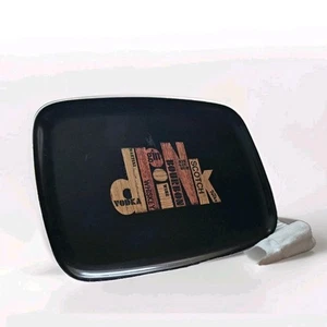 Vintage Couroc of Monteray Tablett Getränk schwarz Holz Intarsien 12"x9" MCM Rechteck Bar  - Bild 1 von 10